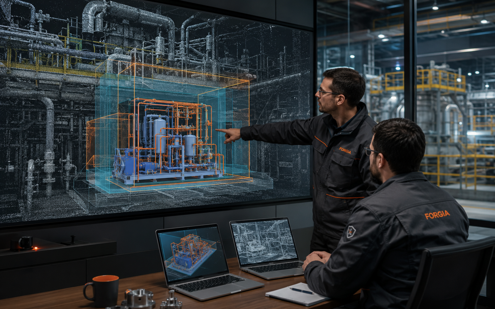Revue d’intégration d’un nouvel équipement dans une maquette numérique d’usine